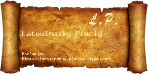 Latosinszky Placid névjegykártya